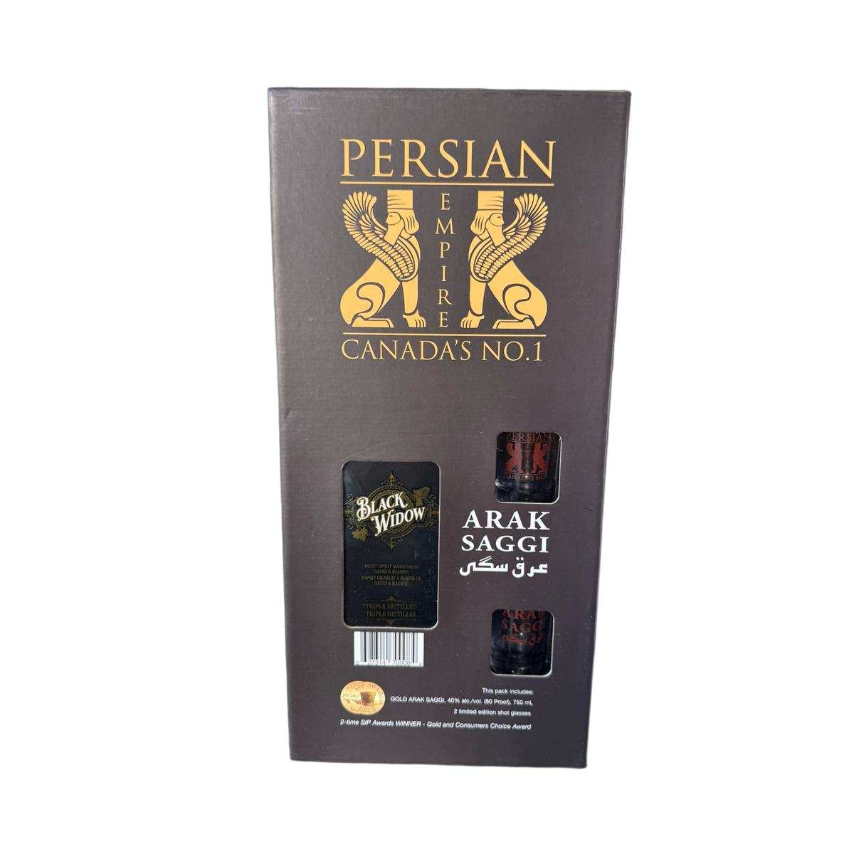 Arak Saggi Black Widow Gift Pack 750ml