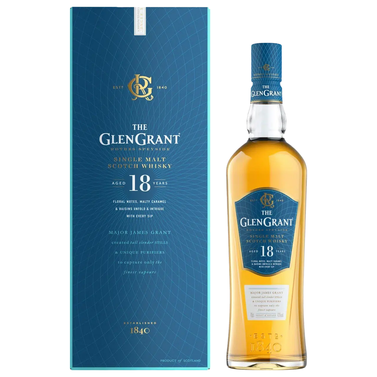 The Glen Grant 18 Year Old Single Malt Scotch Whisky 700ml