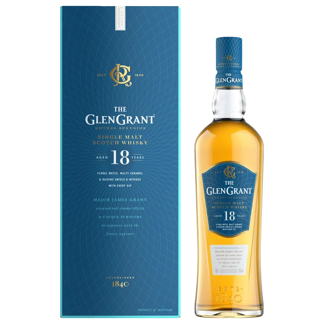 The Glen Grant 18 Year Old Single Malt Scotch Whisky 700ml