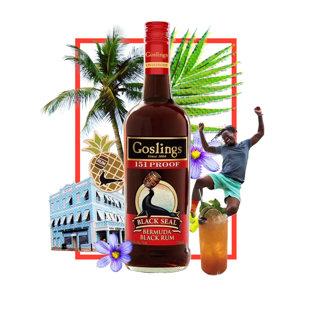 Goslings Black Seal 151 Proof Rum 700ml