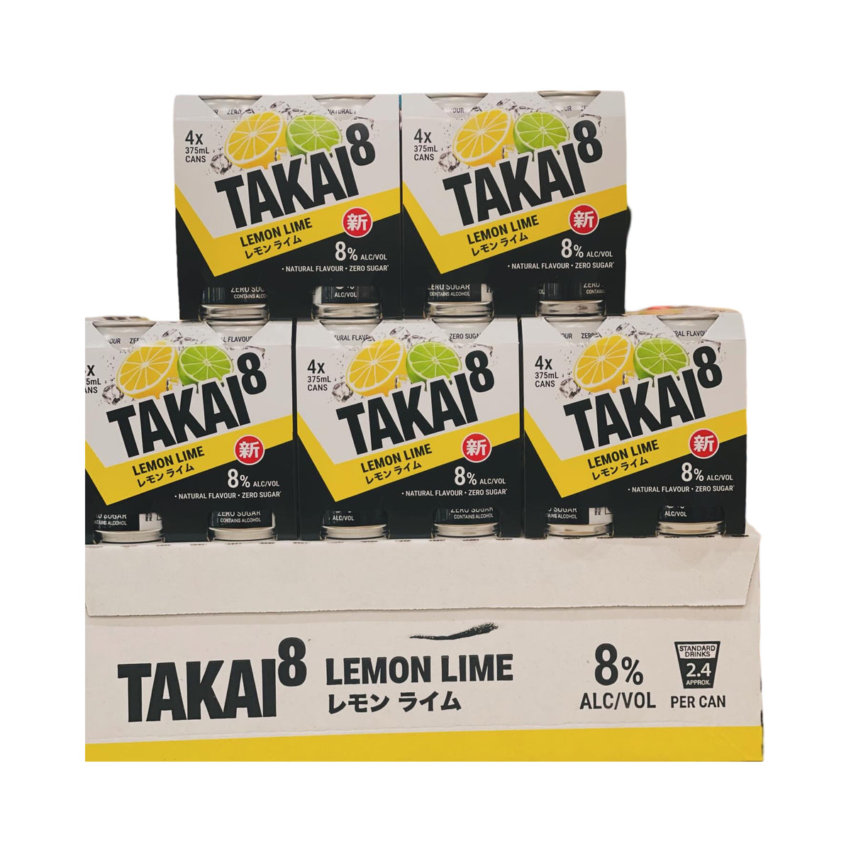 Takai8 Lemon Lime 8% 24x375ml