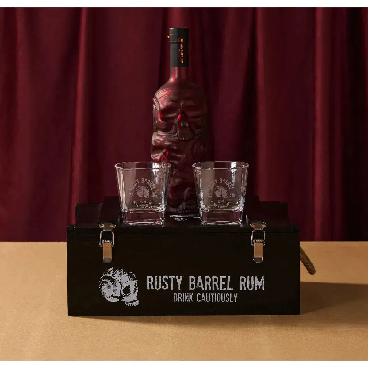 Rusty Barrel Spiced Rum Limited Edition Crate Gift Pack 700ml