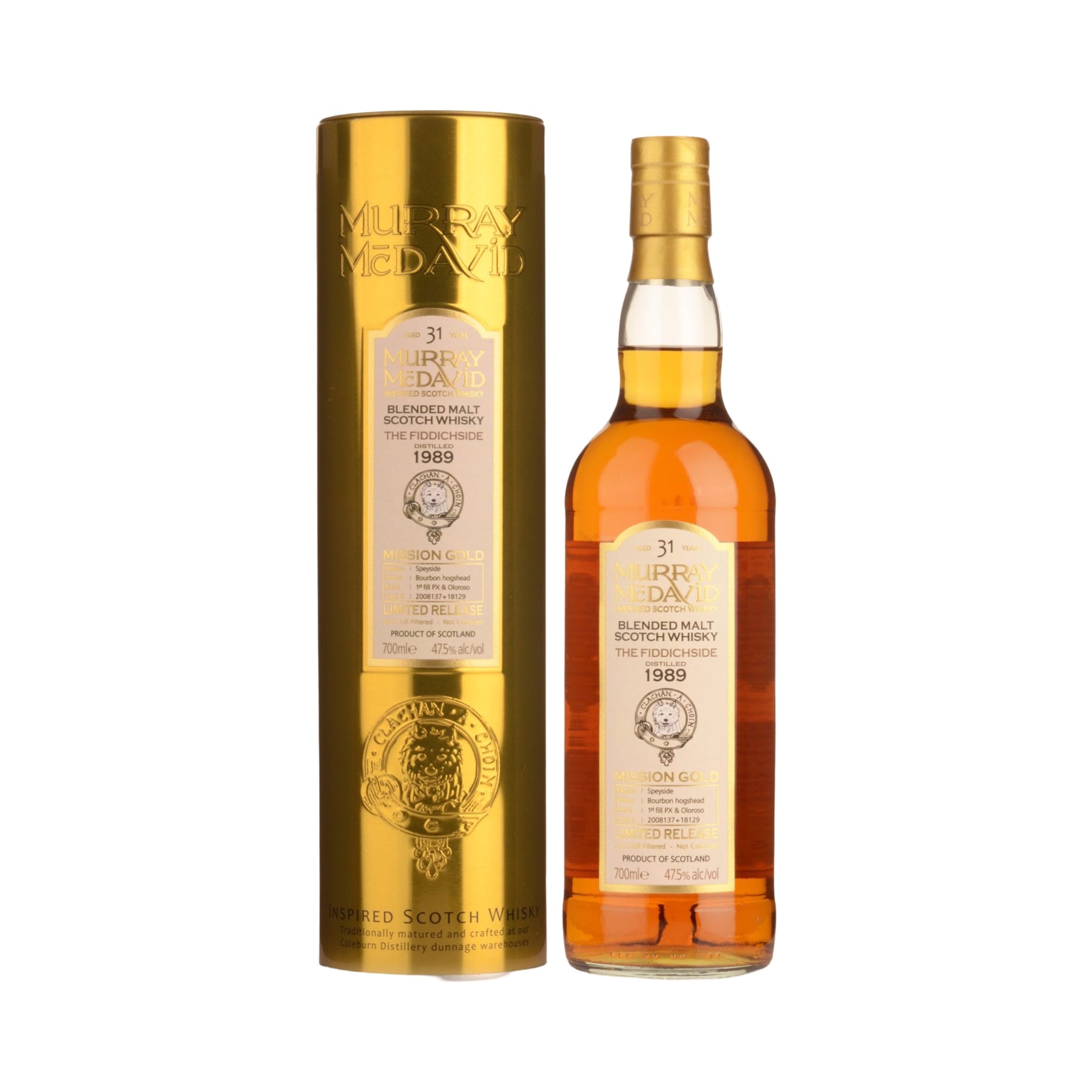 1989 Murray McDavid The Fiddichside 31 Year Old Cask Strength Blended Malt Scotch Whisky 700ml