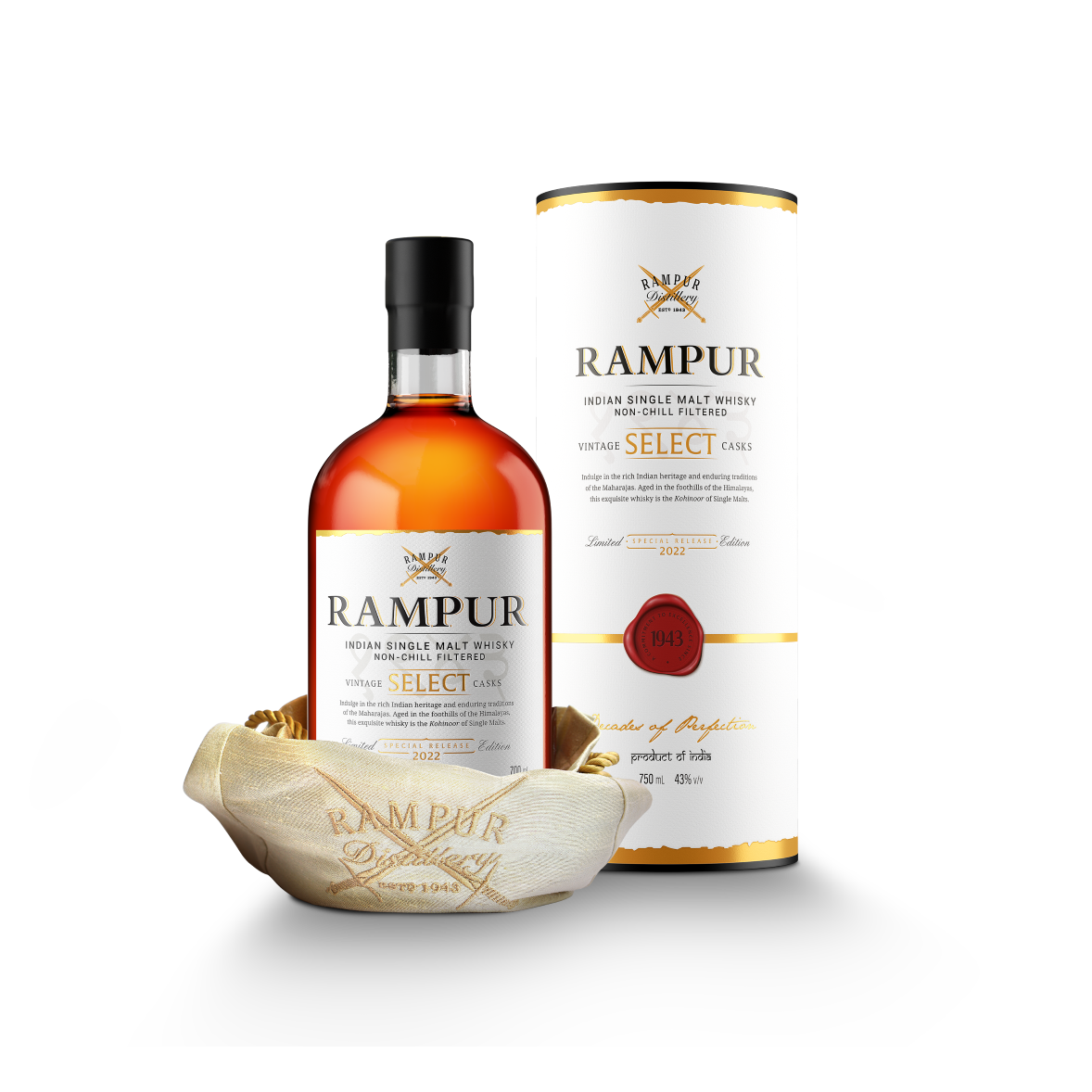 Rampur Vintage Select Cask Indian Single Malt Whisky 700ml