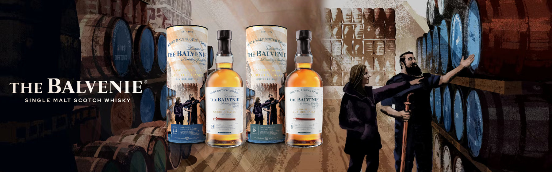 Balvenie 14 Year Old American Bourbon Barrel Collection Of Curious Casks Single Malt Scotch Whisky 700ml