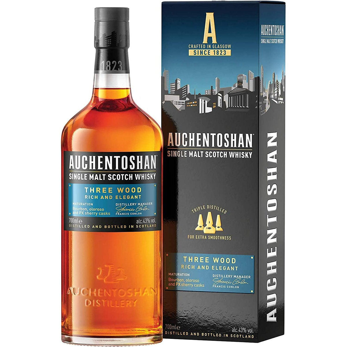 Auchentoshan Three Wood Single Malt Scotch Whisky 700ml