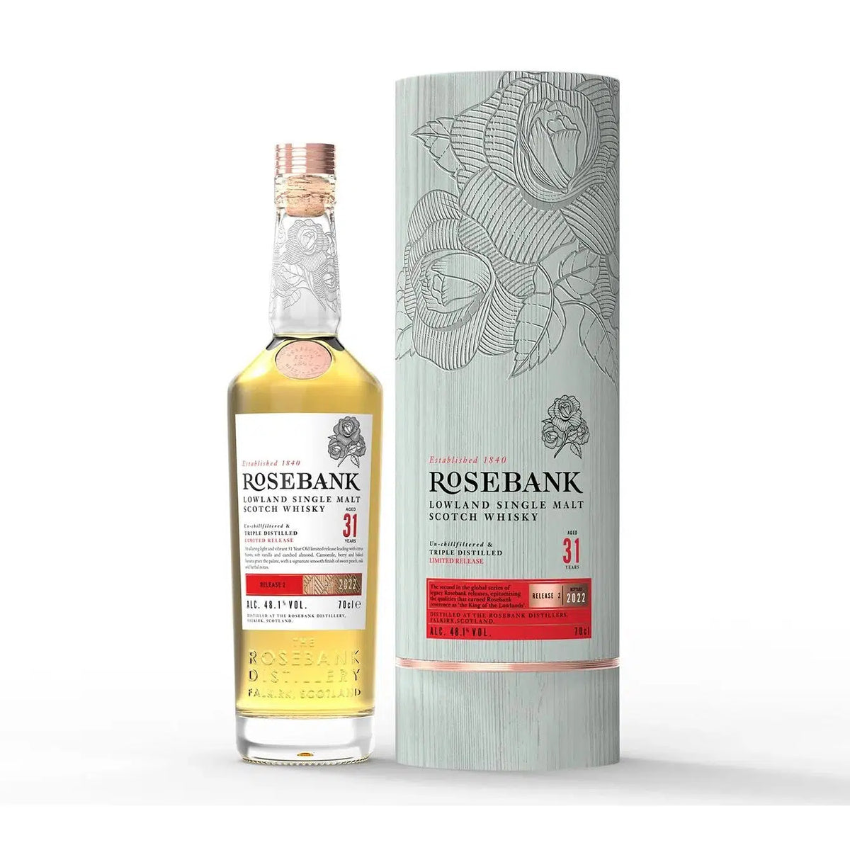 Rosebank 31YO Release 2 (2022)  Single Malt Scotch Whisky 700ml